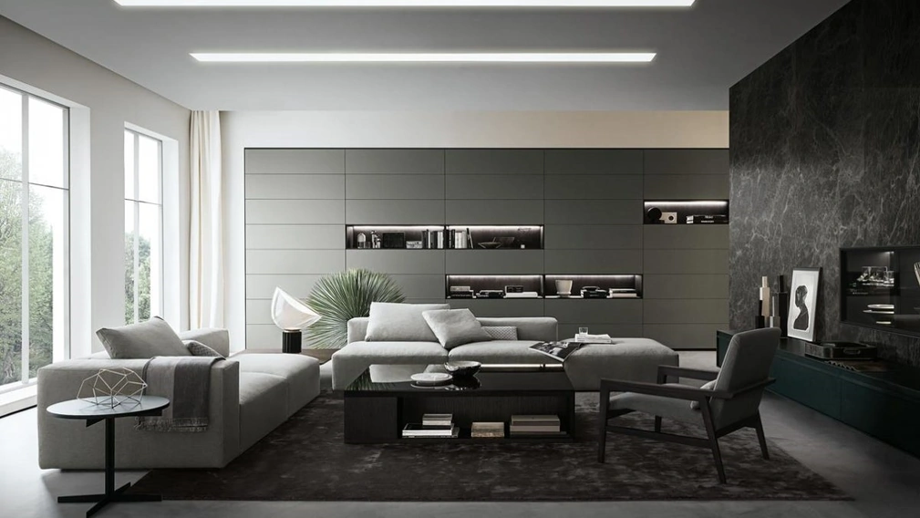 Libreria Flexus composizione 05 in laccato opaco di Giellesse