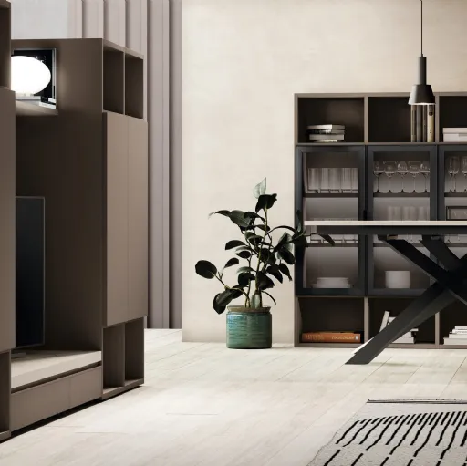 Libreria a muro Golf Infinity I103 in melaminico di Colombini Casa
