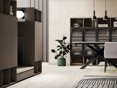 Libreria a muro Golf Infinity I103 in melaminico di Colombini Casa