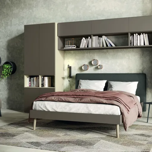 Libreria componibile a muro Golf Infinity I107 in melaminico di Colombini Casa