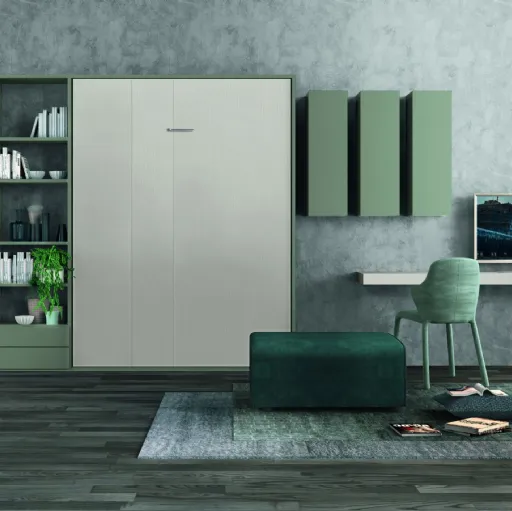 Libreria a muro Golf Infinity L109 in melaminico bicolore di Colombini Casa
