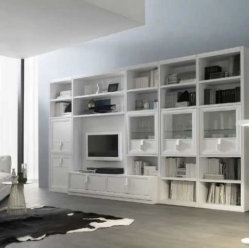 Libreria Tea C finitura Bianco Puro di Fasolin