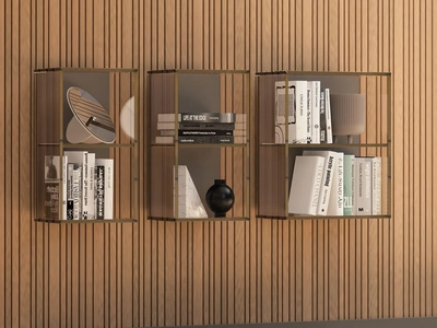 Libreria sospesa componibile Vidro di Orme