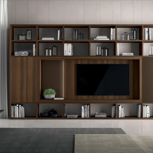 Libreria Vitalyty a parete stile moderno in melaminico di Colombini Casa