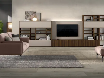 Libreria a parete Vitalyty Luce per Salotto in melaminico di Colombini Casa