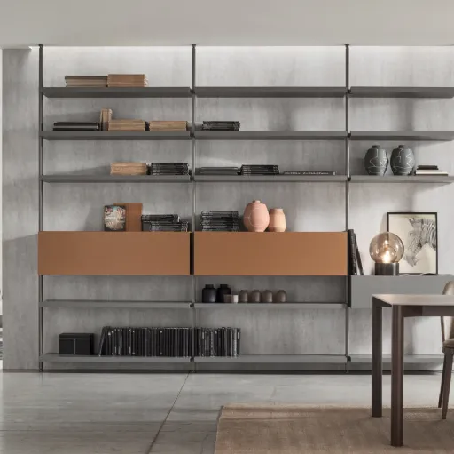 Libreria Living Foodshelf in laccato Bianco di Scavolini