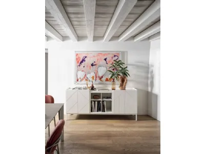 Madia Pica Legno Laccato Decorato di Bontempi