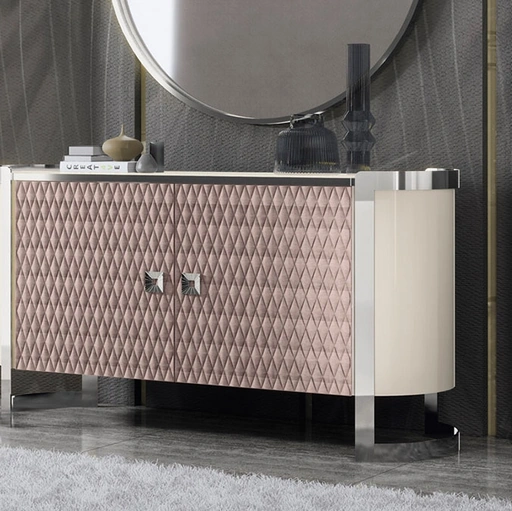 Madia Kursaal in laccato lucido e tessuto trapuntato di Adriatica