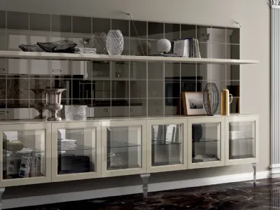 Madia Living Exclusiva in Laccato lucido Tortora di Scavolini