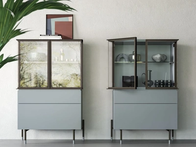 Madia Piega Vetro in laccato e vetro di Orme