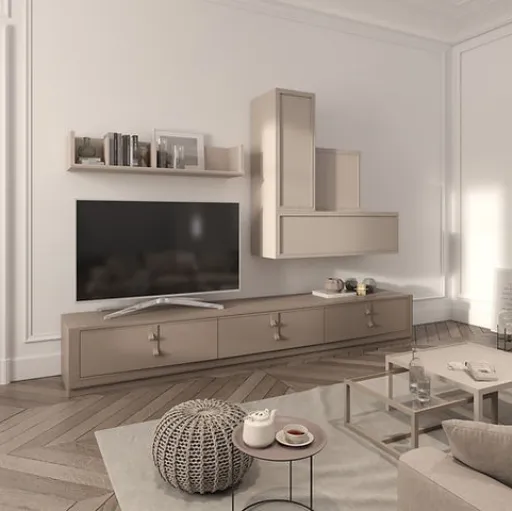 Parete Attrezzata Flor 47F15 finitura Denver e Torrone di Fasolin