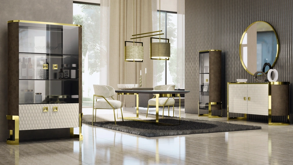 Parete Attrezzata Kursaal in ecopelle di Adriatica