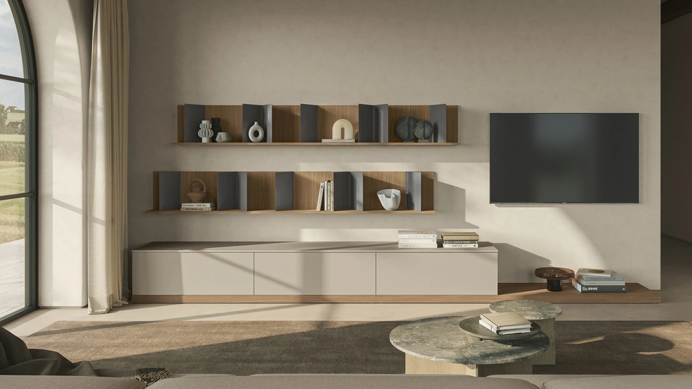 Parete Attrezzata Night & Day L01NS di Colombini Casa