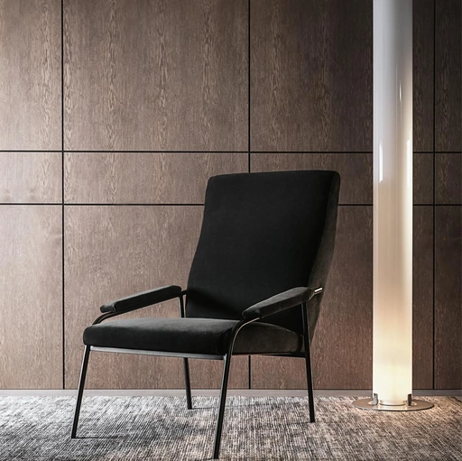 Poltroncina in tessuto con struttura in metallo Manhattan di Giellesse