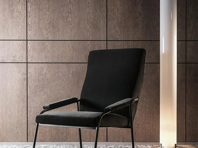 Poltroncina in tessuto con struttura in metallo Manhattan di Giellesse