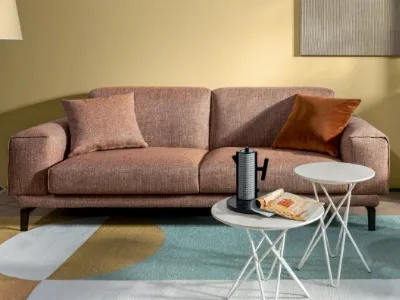 Divano lineare in tessuto Hammer di Calligaris