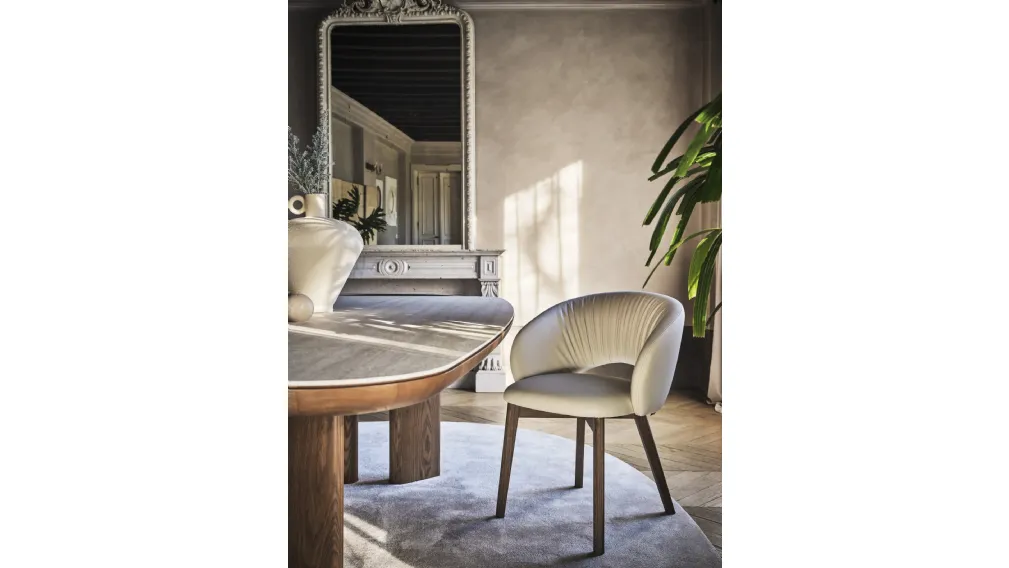 Sedia in pelle Anime Wood di Calligaris