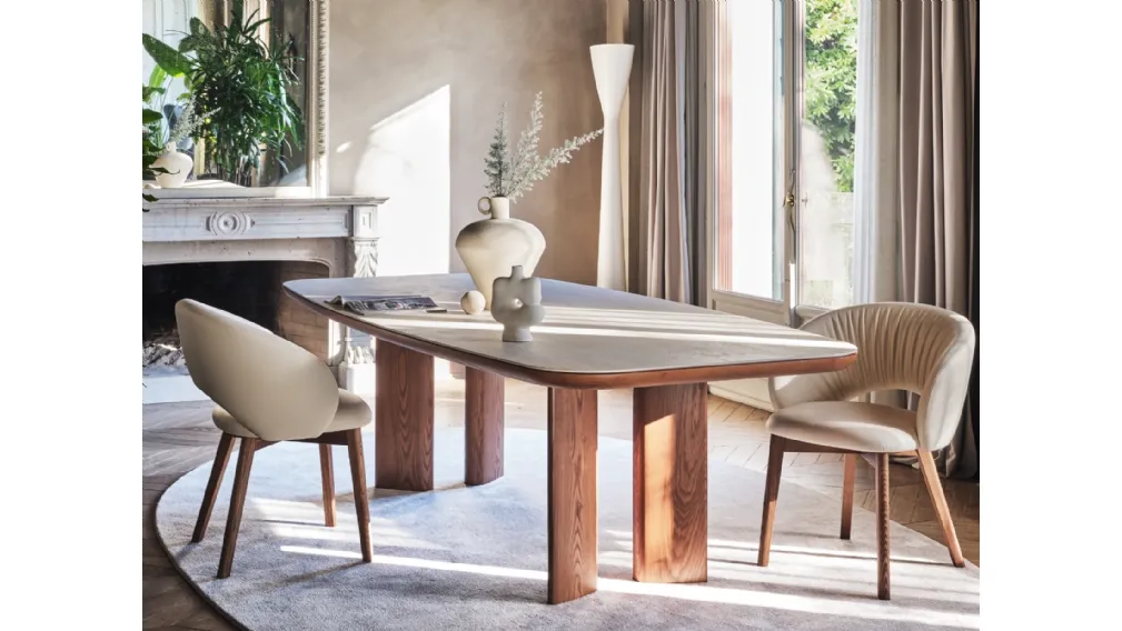 Sedia in pelle Anime Wood di Calligaris