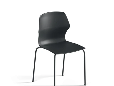 Sedia in policarbonato con struttura in acciaio brunito Kiki di Orme