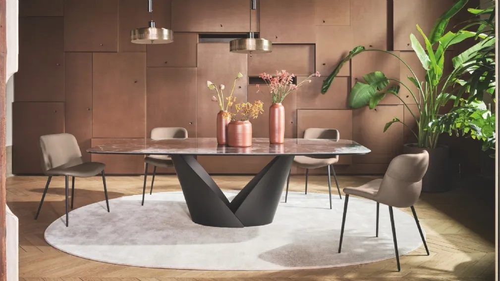 Sedia in ecopelle Onda di Calligaris