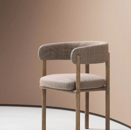 Sedia Stiks in tessuto e legno di Alf Da Frè