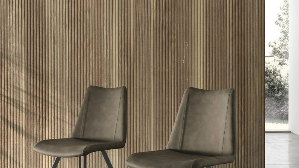 Sedia Zenda in ecopelle vintage di Sedit