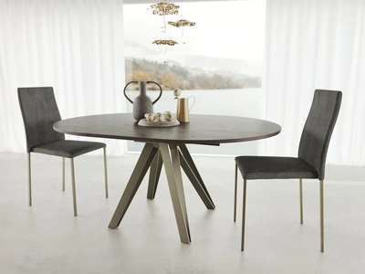 Tavolo allungabile Apple in melaminico noce termocotto di Zamagna