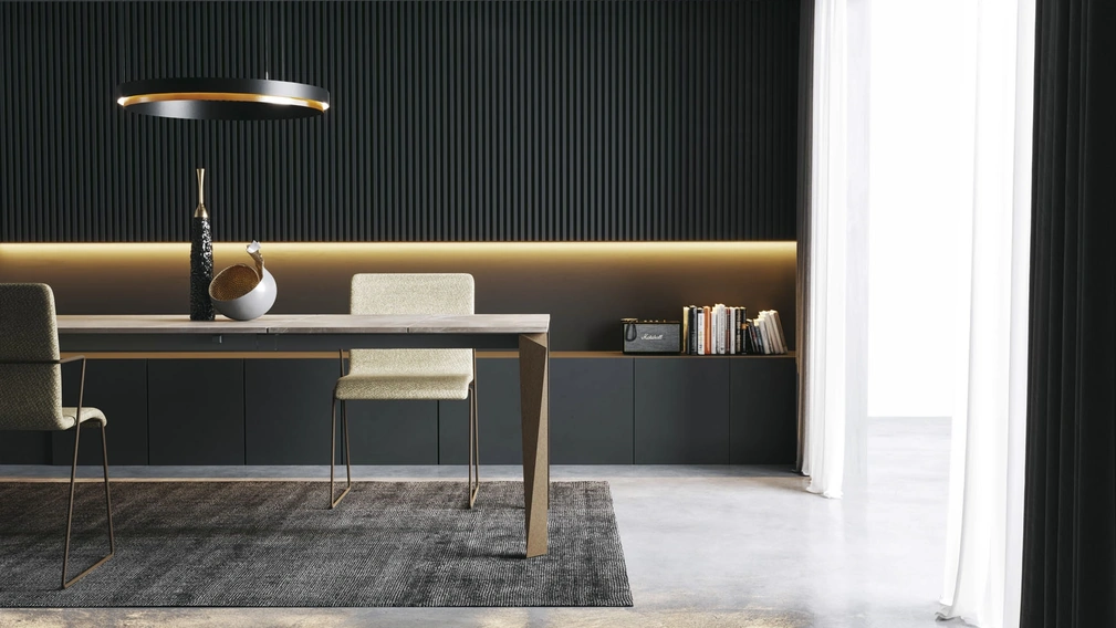 Tavolo allungabile Diamond in vetroceramica di Zamagna