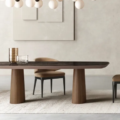 Tavolo Dual con piano in ceramica di Fasolin