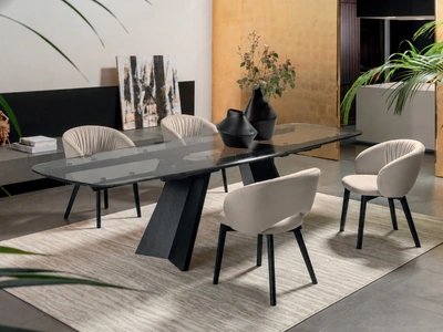 Tavolo allungabile Icaro in vetro di Calligaris