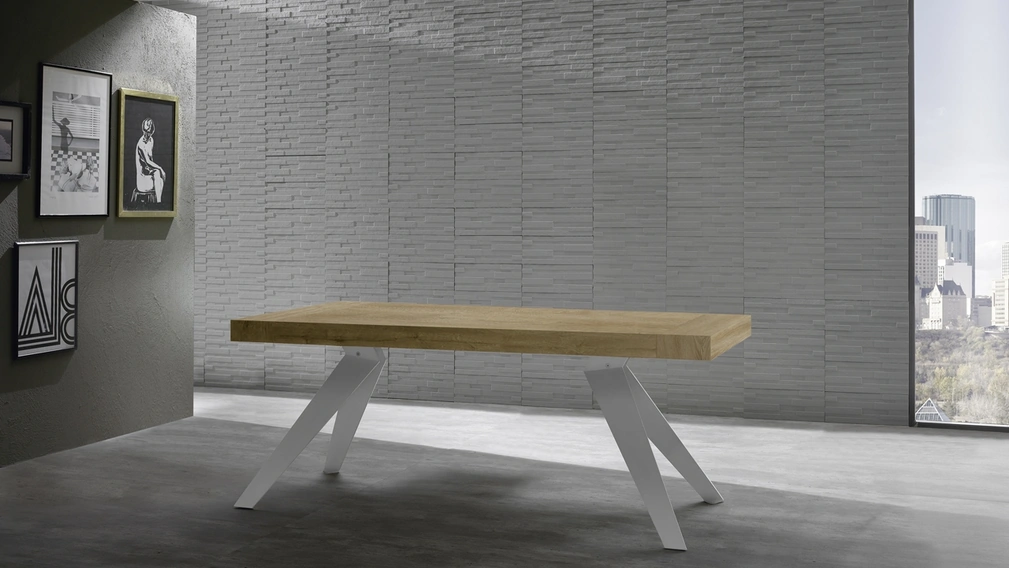 Tavolo allungabile Remedy in melaminico effetto legno di Zamagna