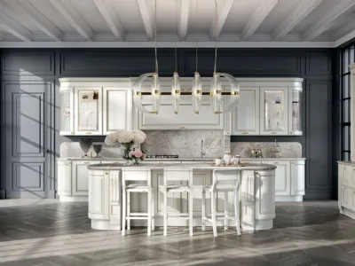 Cucina Classica Baltimora Bianco ed Oro di Scavolini