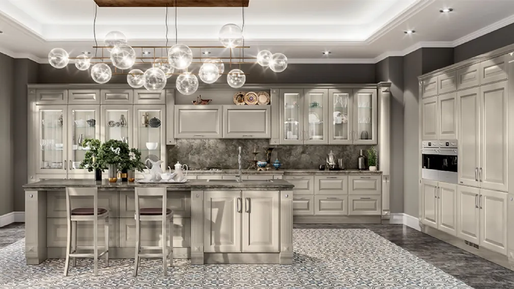 Cucina Classica Baltimora in Laccato opaco Visone di Scavolini