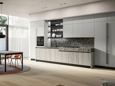 Cucina Moderna lineare Cloe 03 in laminato e laccato di Arredo3