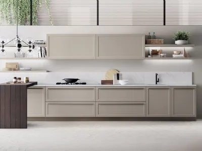 Cucina Moderna Carattere in laccato opaco Visone di Scavolini