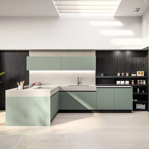 Cucina Moderna in laminato con penisola Cloe di Arredo3