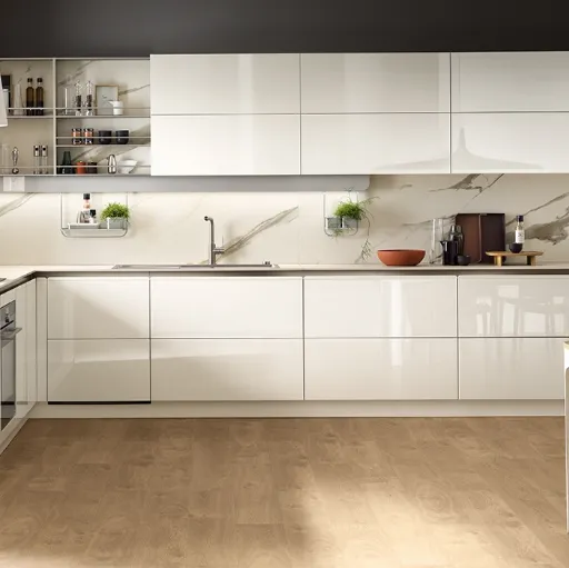 Cucina Moderna Dandy Plus Bianca Lucida di Scavolini