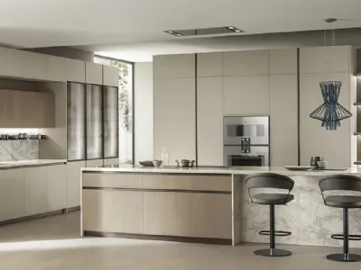 Cucina Moderna DeLinea in Biomalta Argilla Lima e Rovere Dune di Scavolini