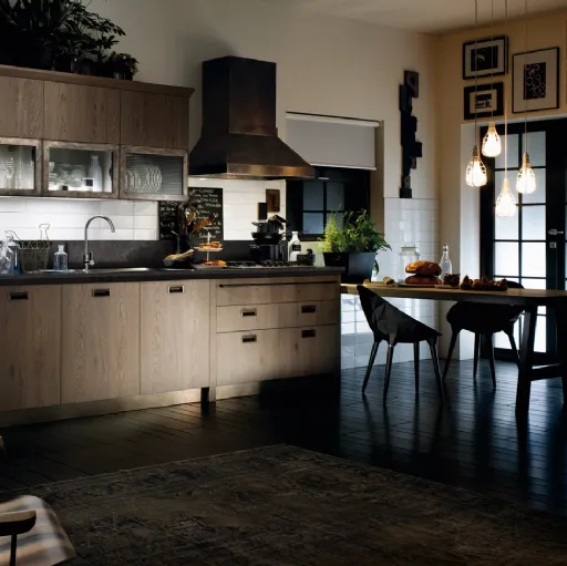 Cucina Moderna Diesel Social Kitchen in Ruxe Grey con penisola di Scavolini