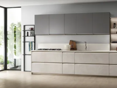 Cucina Moderna Formalia in Grigio Airone e Pietra Solar di Scavolini