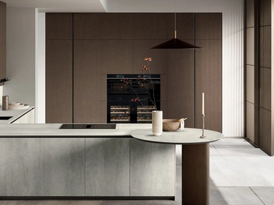 Cucina Moderna con penisola Glass 2|0 06 di Arredo3