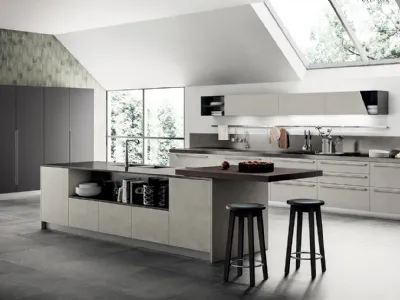 Cucina Moderna Mood in Biomalta Argilla Lima di Scavolini