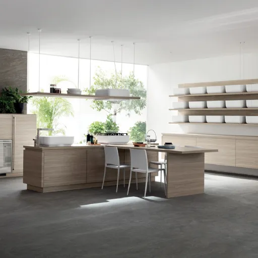 Cucina Moderna Qi in Olmo Hono di Scavolini