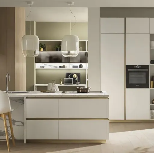 Cucina DeLinea in laccato Bianco Prestige di Scavolini