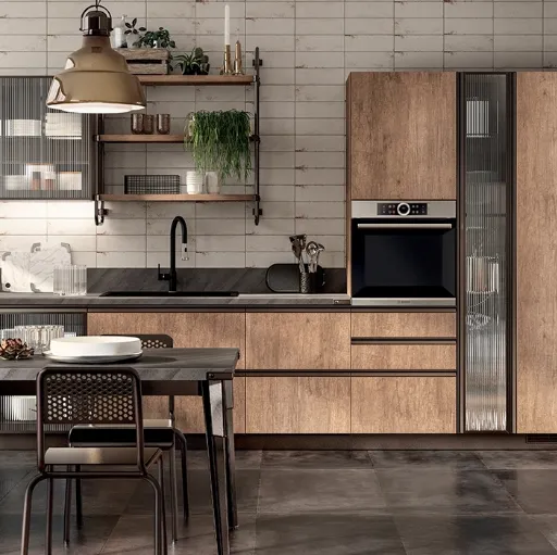 Cucina Moderna Diesel Open Workshop Rovere Landscape di Scavolini