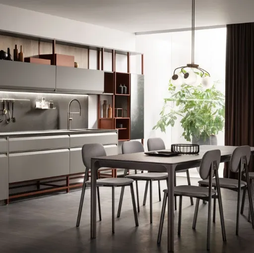 Cucina Moderna Formalia laccato opaco Grigio Titanio di Scavolini