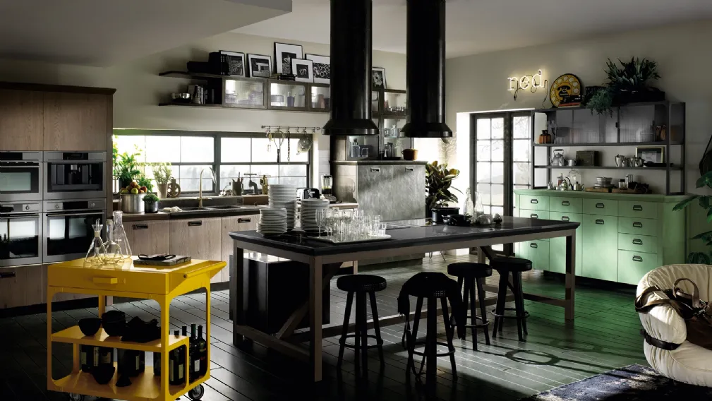 Cucina su misura Diesel Social Kitchen in Ruxe Grey di Scavolini