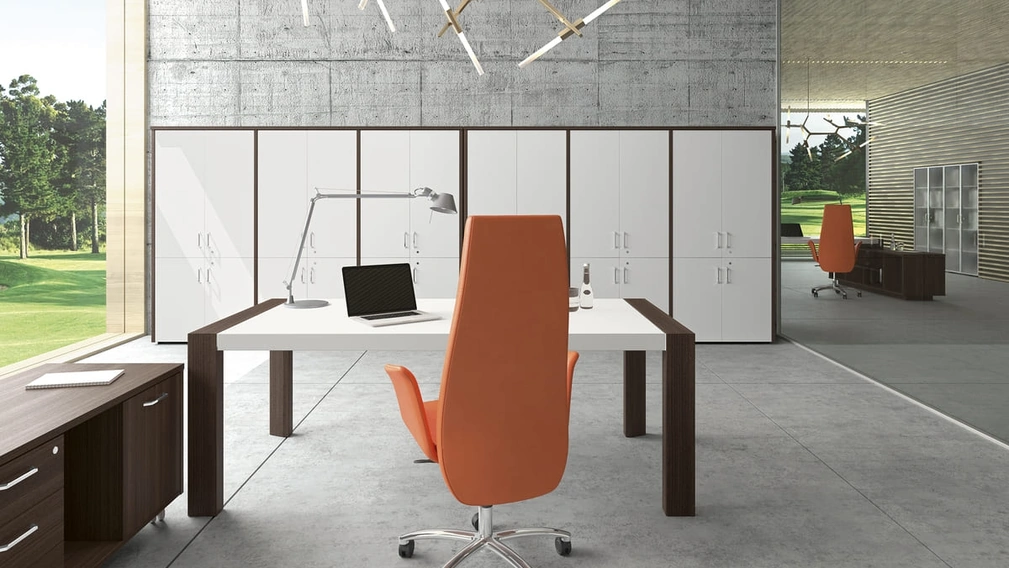 Mobile Ufficio Armadio Forma in melaminico finitura Bianco di Compir