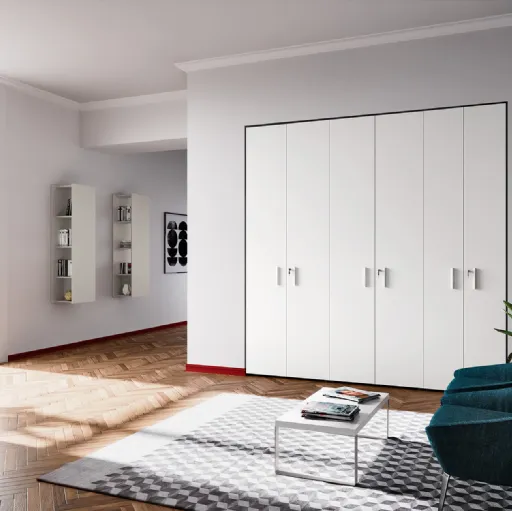 Armadio su misura con ante battenti laccato Bianco di Colombini Office