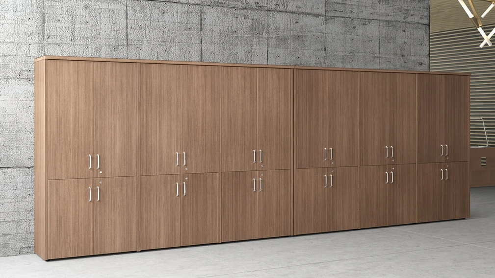 Armadio per Ufficio Forma in melaminico finitura Noce di Compir